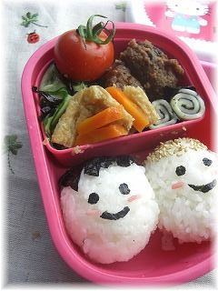 海苔入りハンバーグのお弁当。