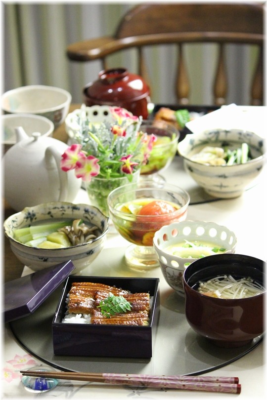 【献立】土用の丑の日の献立。と　3分。