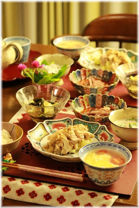 茹で鶏バンバンジー。 と 鶏スープ（シンプルもも肉編）。