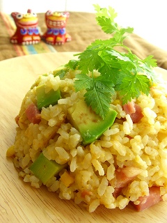 アボガドのチャーハン。