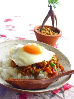 ジャンバラヤ風☆のっけご飯。