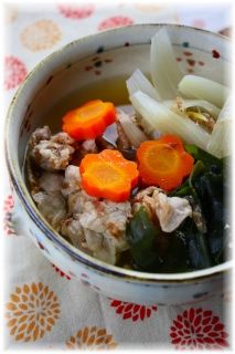 豚肉とわかめの煮物。（スピード編） と献立。