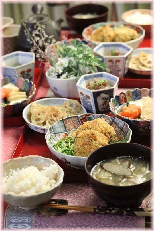 【レシピ】揚げ出しキャベツメンチ。と　献立　と　ちいさいおやつ。