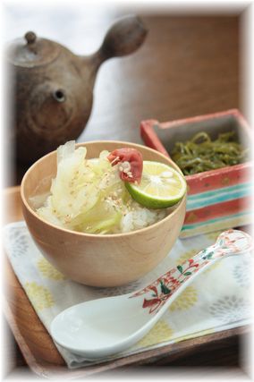 セロリのお茶漬け。