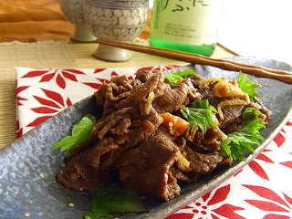 牛肉の時雨煮・梅紫蘇風味。と、こんなお誕生日。