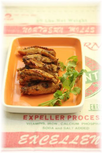 チキンウィングのタンドリーチキン。 とお弁当。