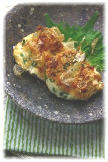 落としとろろ・味噌おかか焼き。 と献立。