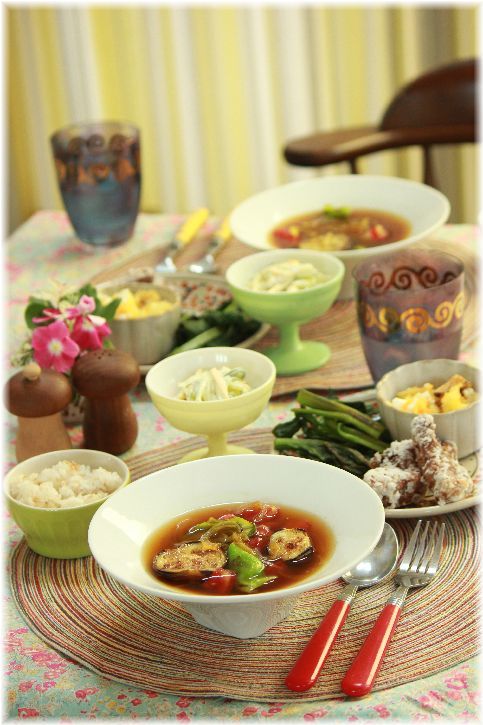 夏野菜スープカレー。 と 繋がるレシピ 献立。と 7月の お買いものまとめ。