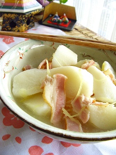 長芋の薄しょうが煮。