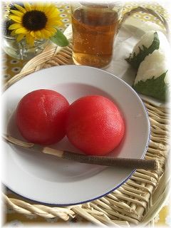 トマトと大葉のにんにく味噌漬け。