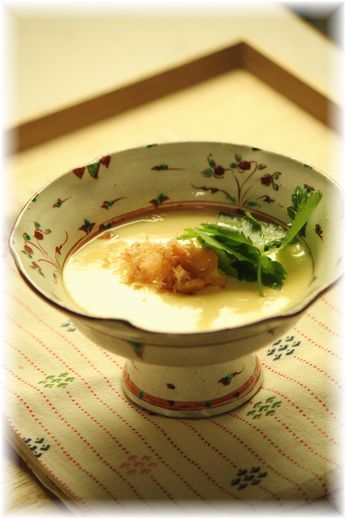 豆乳おかか茶碗蒸し。 と献立。
