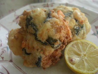 ワカメがんもどき。 と献立。