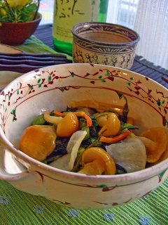 柚子胡椒でトロトロ漬物。