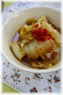 白菜のごま炊き。 と献立。