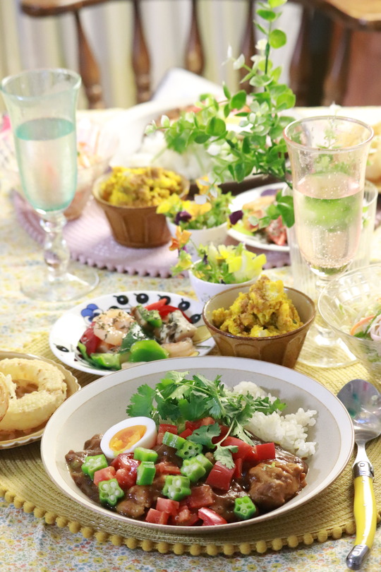 【献立】冷蔵庫掃除のカレーとかサラダとかの献立。柚子の子供