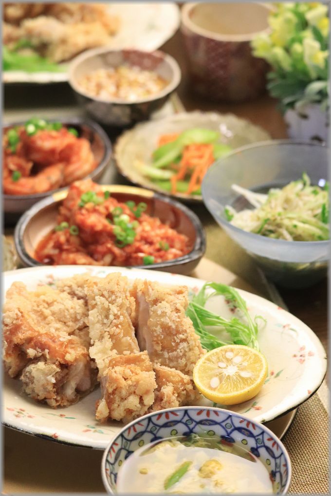 レシピ ざくざく油淋鶏 と 献立 と 贅沢な平日 よめ膳 Yomeカフェ Powered By ライブドアブログ