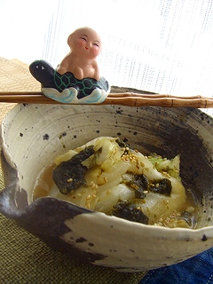 白菜のゴマ味噌チン♪