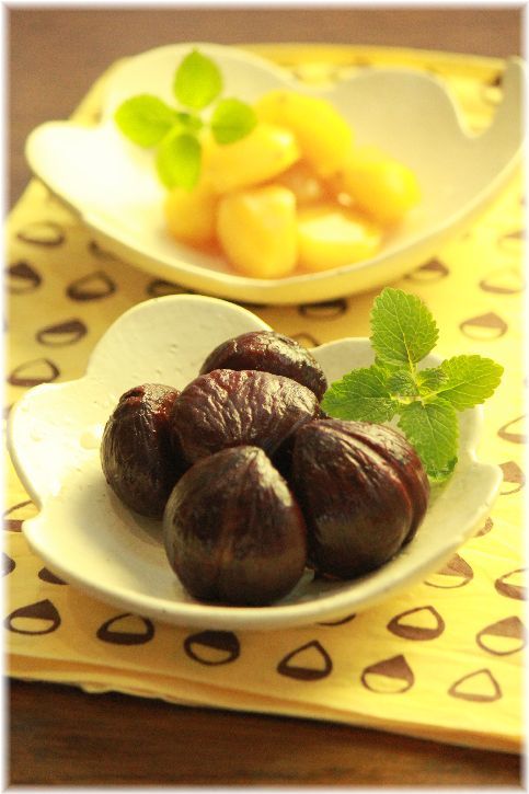 栗の渋皮煮・栗の甘露煮。