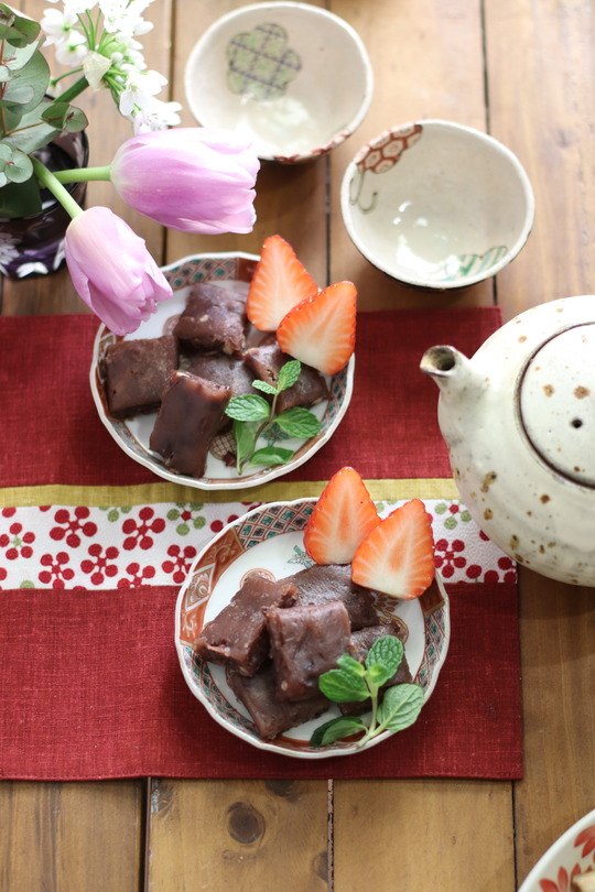 【レシピ】材料３つ！レンチン5分の　むちむち蒸しようかん。と　献立。と　運命が変わるから。