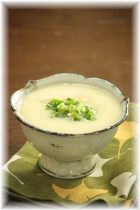 じゃがいも茶碗蒸し。 と朝ごはん。