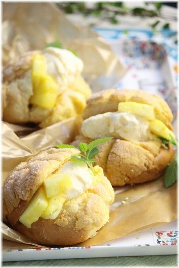 【レシピ】アイスクリームサンドメロンパン。ウクレレと海の日曜日。