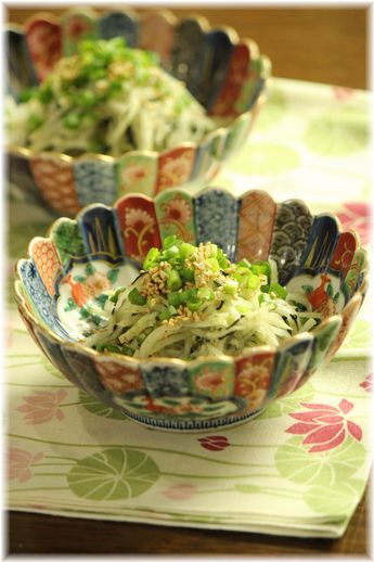 生姜大根サラダ。 と 献立。