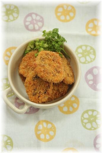 カレー蓮根フライ。 と お弁当。