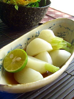 かぶのお浸し 柚子胡椒風味。
