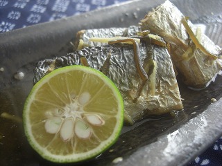 秋刀魚のサッパリ☆生姜昆布煮。 と献立。