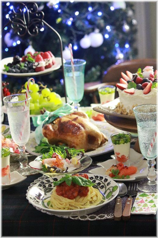サラダチーズクリーム。と クリスマスイブの献立。
