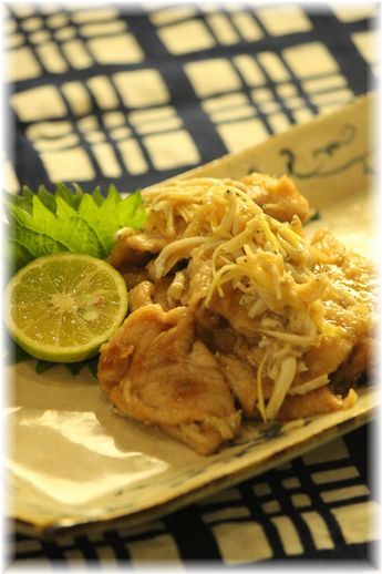 しらすいっぱい生姜焼き。 と 献立。