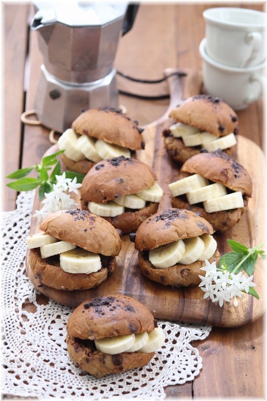  【レシピ】カフェモカ　バナナサンド。　と　体育祭。