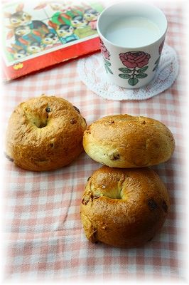 キャラメルクランベリーベーグル。