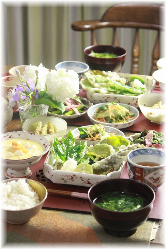野草いっぱい！献立。