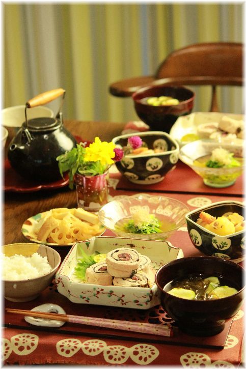 5分で出来ちゃう 豚肉のくるくる梅海苔巻。と 献立。と 今週のお買いもの。