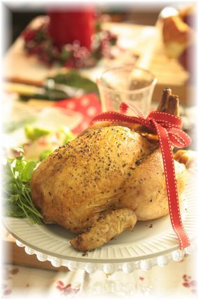 きのこ醤油クリーム ローストチキン。