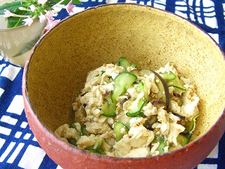 さっぱり夏の白和え。 と餃子の献立。