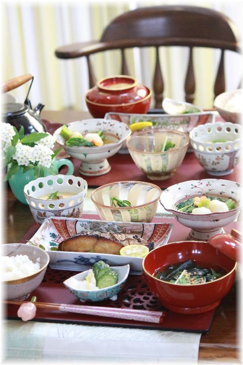 鰆の西京焼き。 と 献立。