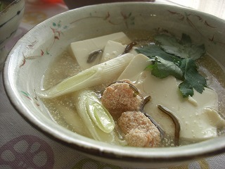 お豆腐のたらこ煮。 と献立。