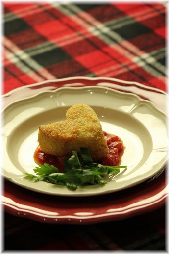 ベーコンバジルのコロッケ。 と バレンタインの献立。