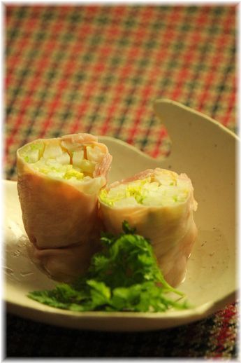 白菜とりんごの生ハム巻。 と 献立。