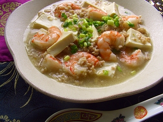 白い麻婆豆腐。