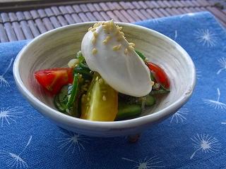 夏野菜のふんわり白和え。