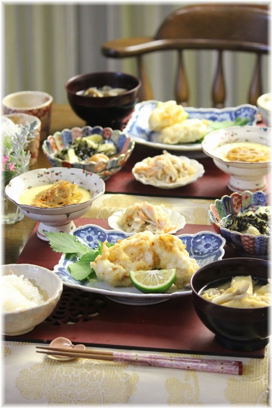 【レシピ　リンク】とり天。と　献立。　と　それぞれがんばる三連休。