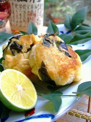 わかめとお豆腐のフワフワ焼き♪