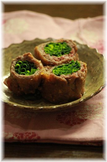 たっぷり葱のゴマ味噌巻。 とお誕生日の献立。