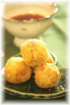 しらすコロッケ。 と献立。