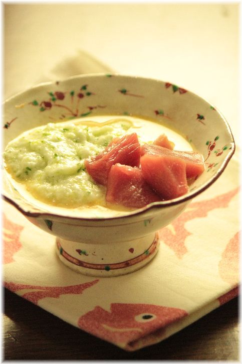 やまかけ茶碗蒸し。 と 献立。