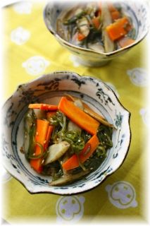 きんぴらめかぶ。 と献立。