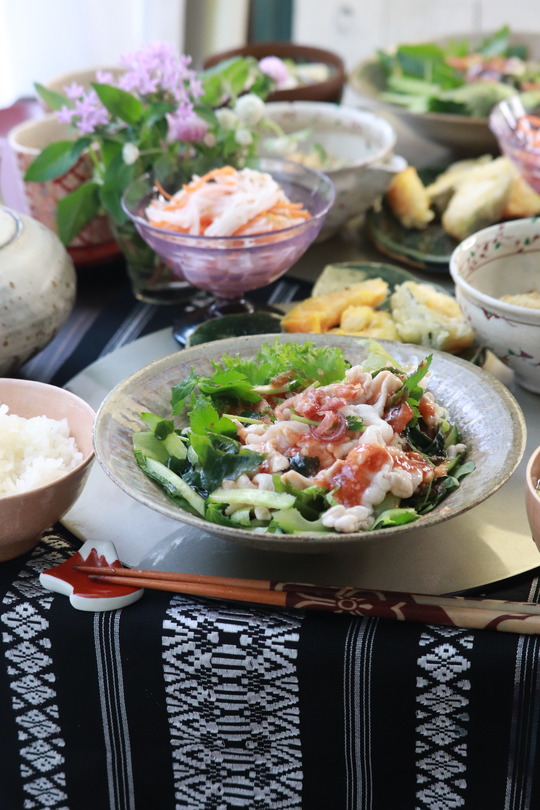 【レシピ】なんちゃってコチュジャンタレ。つるつるしゃぶしゃぶ。と　献立。と　おやつ買ってもいいよ。